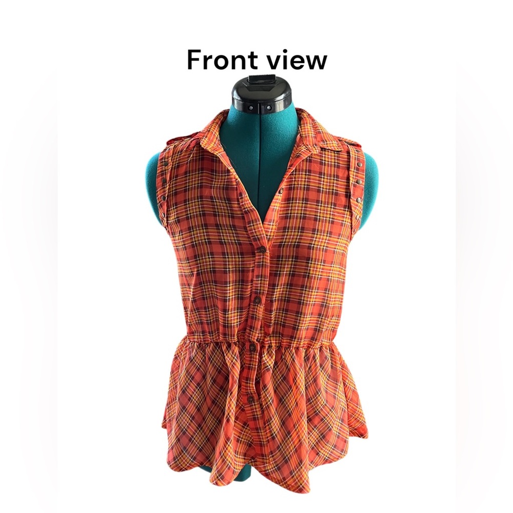 Dream Out Loud Sleeveless Top with Peplum - Picture 1 of 8